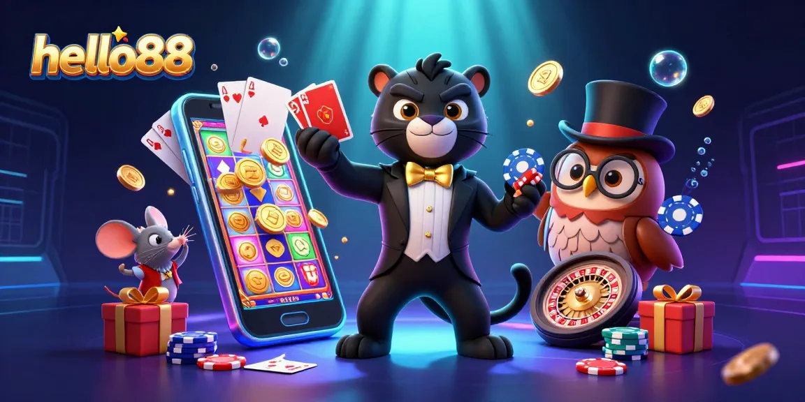 Experience hello88 with animated characters and vibrant casino gameplay elements.