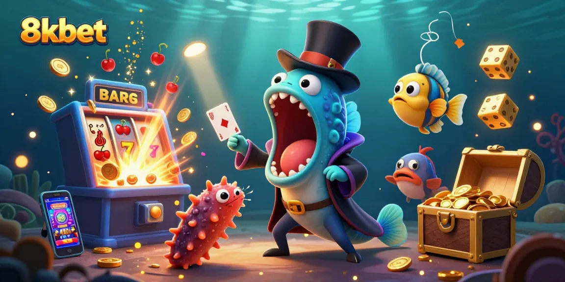Join thrilling card games with 8xbet's captivating casino scene featuring vibrant characters and jackpot excitement.