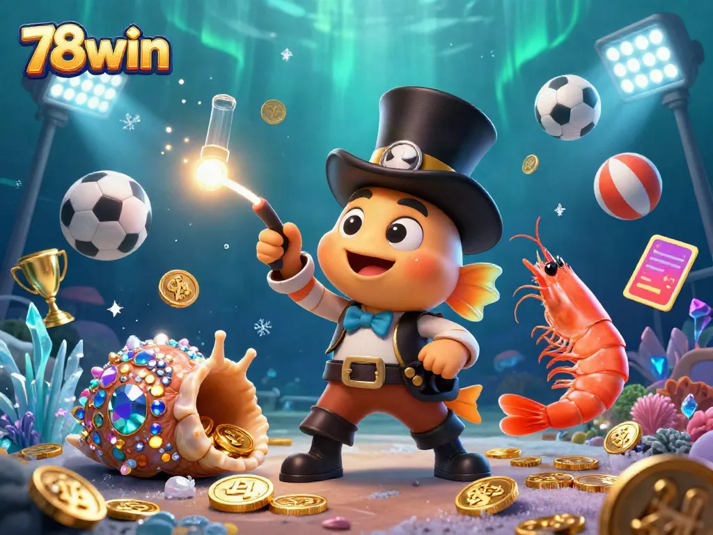 Engage in exciting gameplay at 78win com with vibrant sea creatures and casino elements.