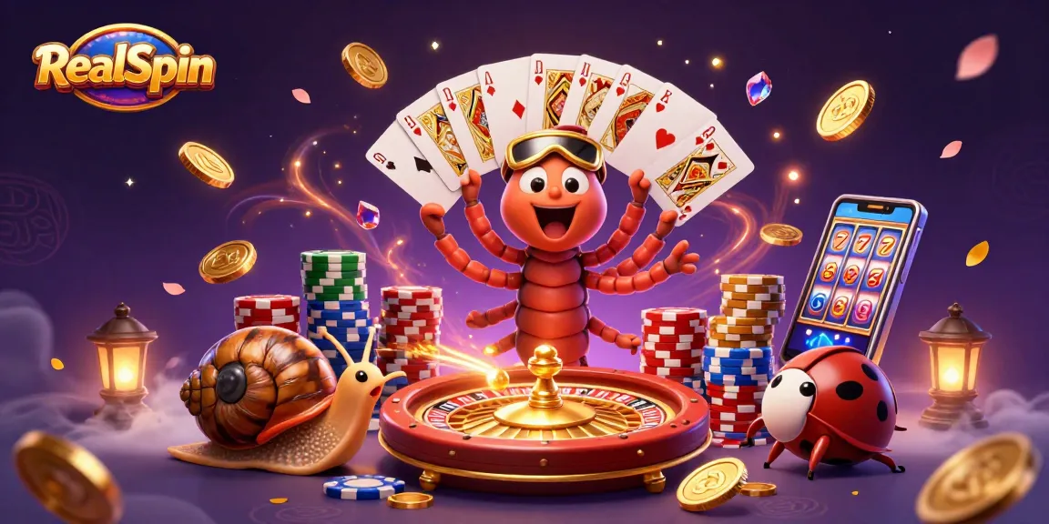 Spelers winnen met RealSpin tijdens een spannende casinobeleving vol energie met kleurrijke fiches en kaarten.
