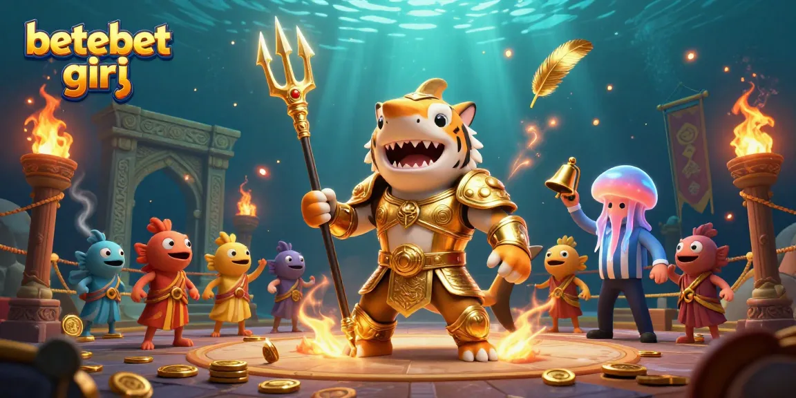 Experience betebet giriş in a vibrant underwater colosseum filled with thrilling gambling action.