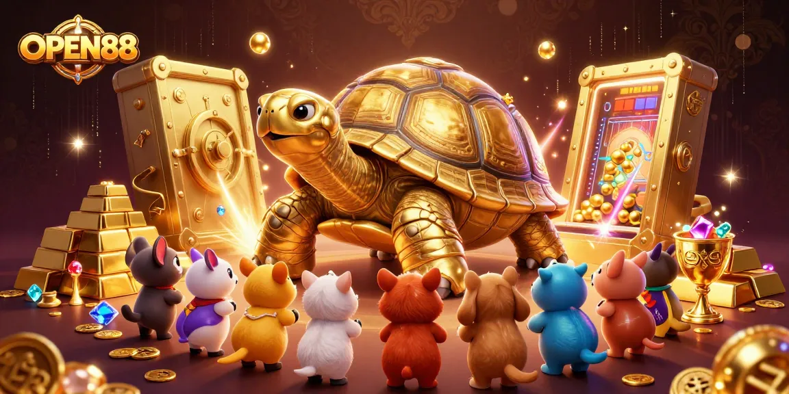 OPEN88 players enjoy a vibrant 3D casino adventure with golden treasures and dynamic gameplay elements.