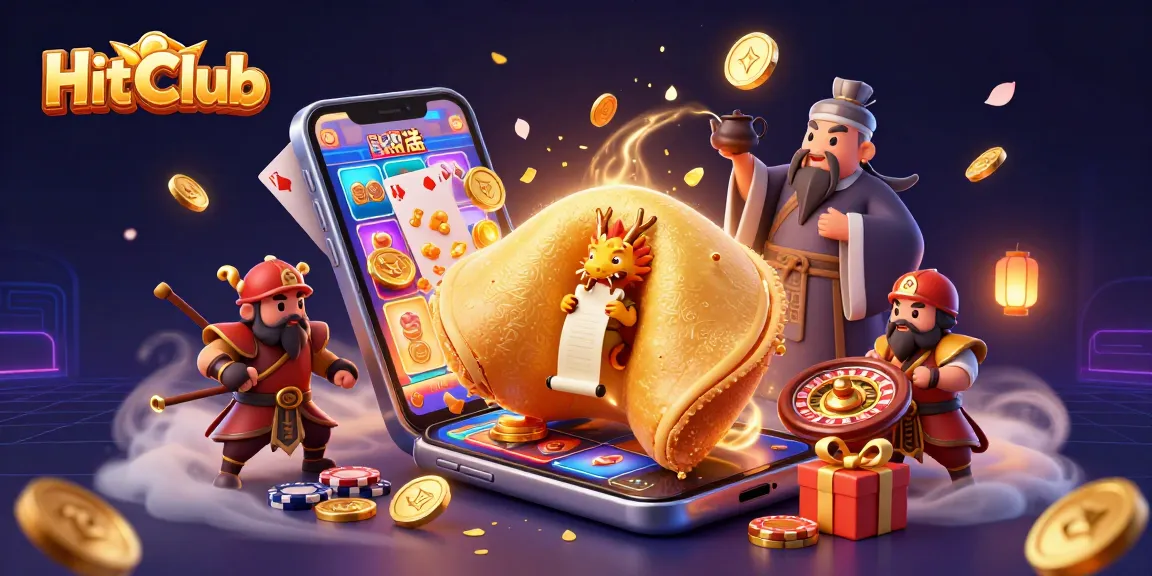 Hit Club delivers thrilling slot experiences with a vibrant golden fortune cookie scene.