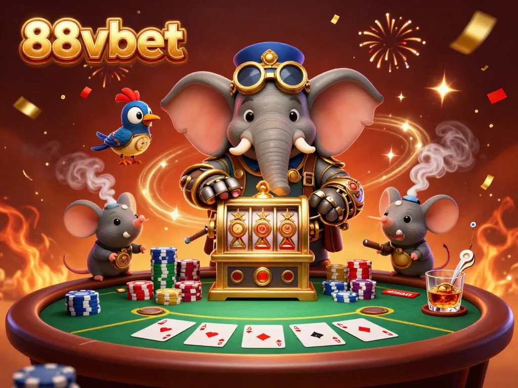 Experience thrilling wins with 88vbet's action-packed design featuring rich casino elements.