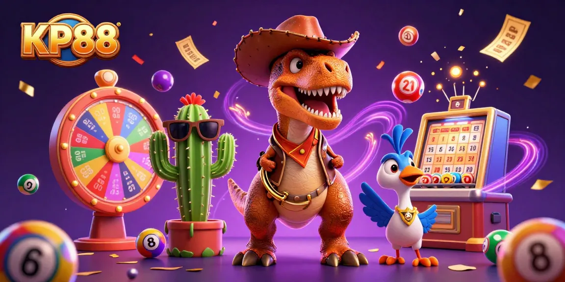 Engage in thrilling gambling experiences with KP88, featuring exciting lottery elements and vibrant characters.