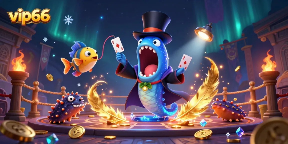 Engage in thrilling card games at vip66 with a vibrant, magical underwater casino scene