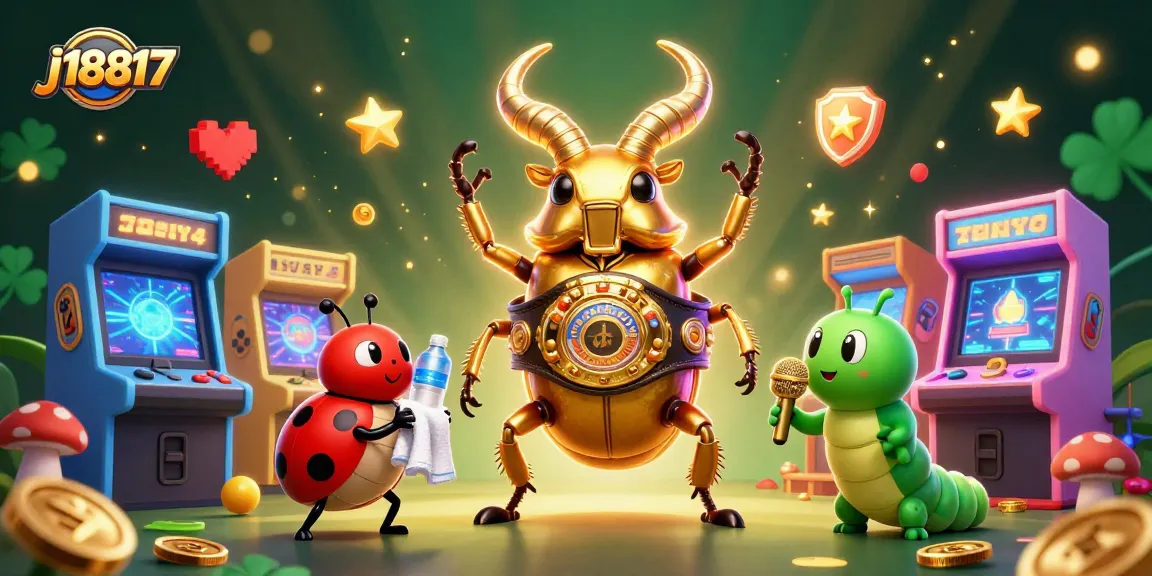 Engage with thrilling j18817 casino adventures in a vibrant 3D illustration featuring unique characters.