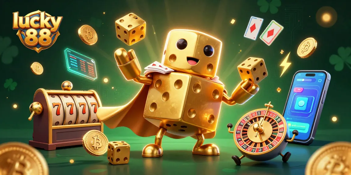 Spin to win on the lucky 88 slot with dynamic golden dice and crypto elements.