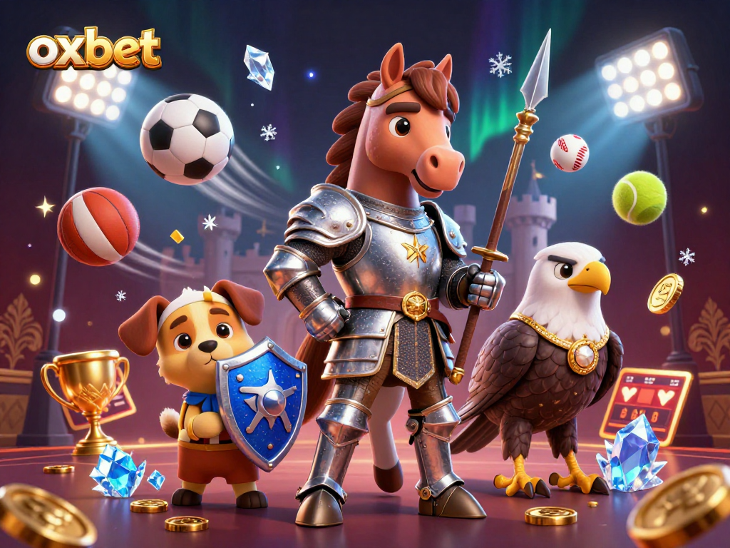 Join the excitement with OXBET as knights and sports collide in a vibrant casino world.