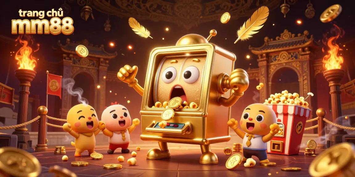 Celebrate your wins at trang chủ mm88 as golden slot machines celebrate jackpots amidst casino excitement.