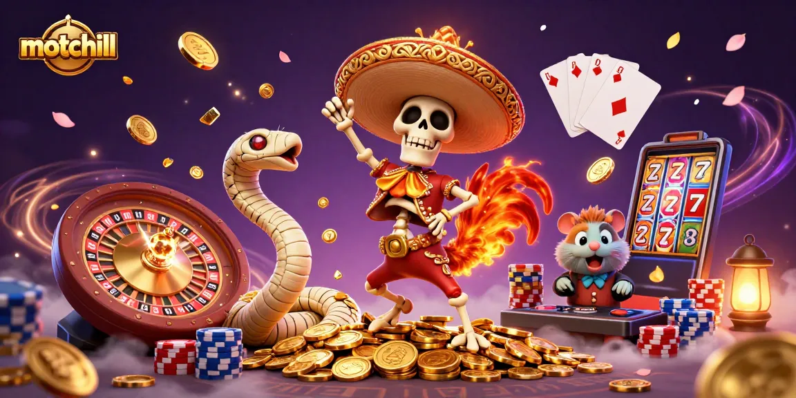 Spin the roulette wheel and cash in on motchill's exciting casino experience featuring vibrant characters and golden rewards.