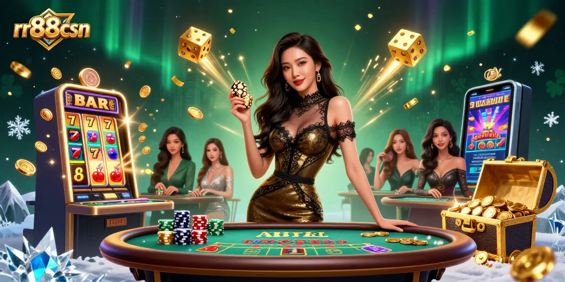 Experience thrilling high-stakes poker and slots action with rr88csn's luxurious setting.