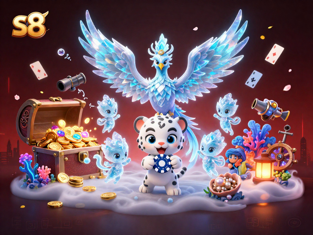 Experience thrilling gameplay with s8 as vibrant characters interact in a captivating casino environment.