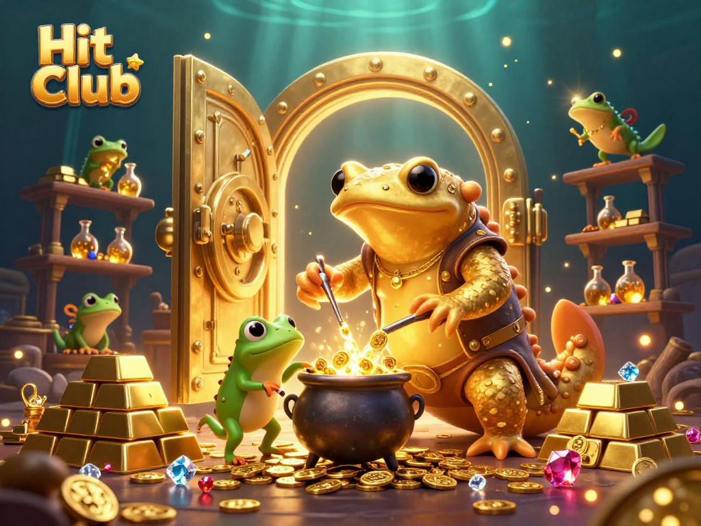 Engage in exciting gameplay at Hit Club with vibrant treasure and gaming elements.