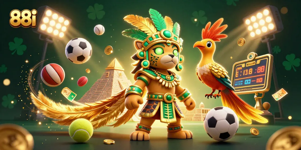 Experience thrilling 88i gaming excitement with the Mayan jaguar priest and dynamic sports elements.