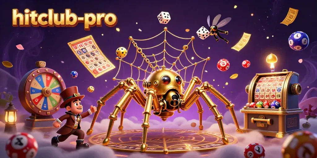 Engage with hitclub-pro in a vibrant, immersive 3D casino scene of luck and chance.