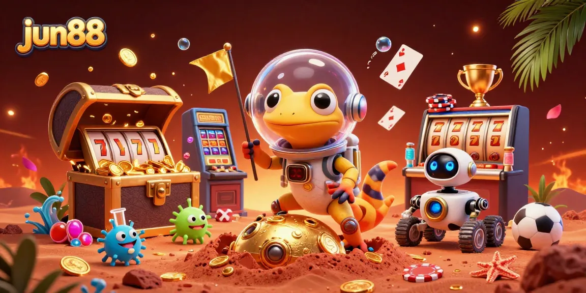 Win big with jun88 as a Martian gecko uncovers hidden treasures in a vibrant casino.