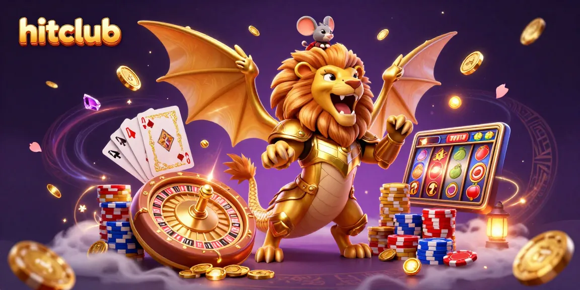 Experience thrilling wins at hitclub with an epic golden chimera and dazzling casino elements