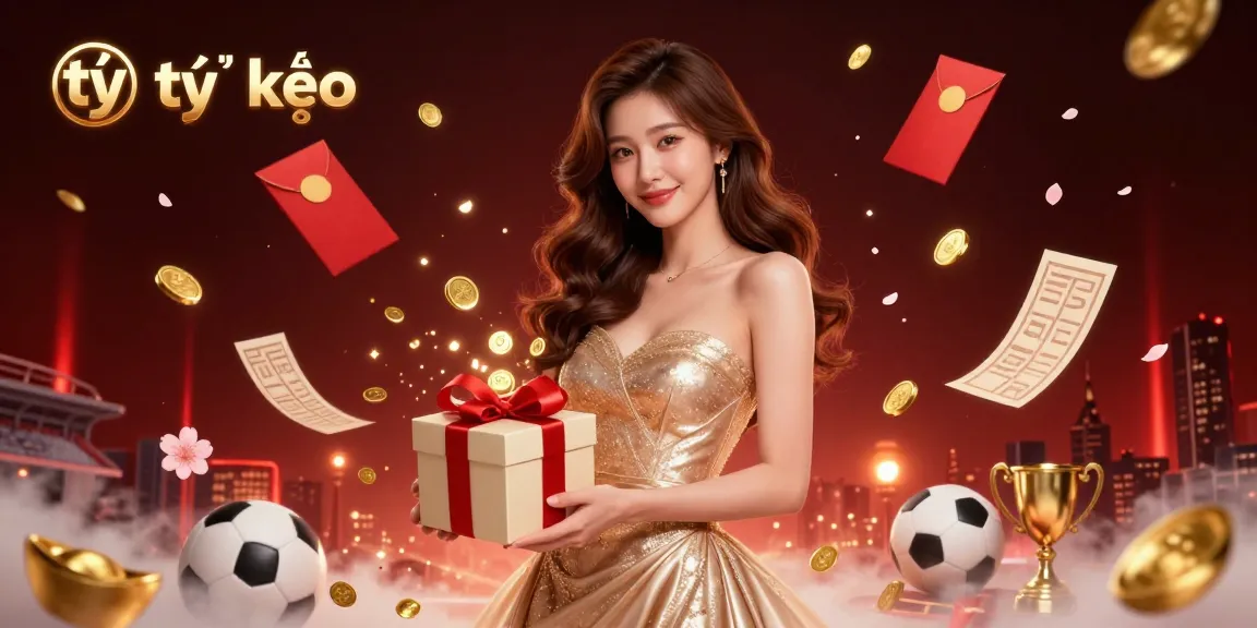 Bet on tỷ lệ kèo with a stunning illustration of a woman celebrating wins, surrounded by glowing casino elements.