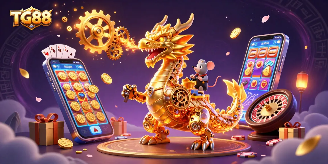 Engage in the thrilling world of TG88 with a vibrant 3D dragon imagery embodying excitement and winning strategies.