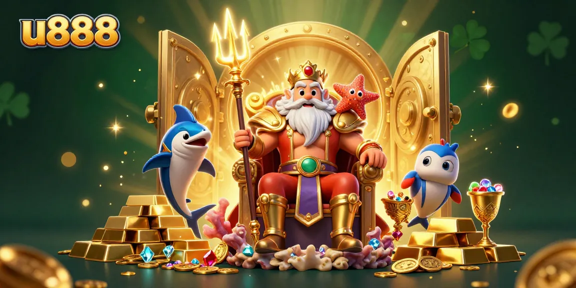 Engage with u888 in a vibrant casino undersea adventure featuring Neptune's treasure trove.