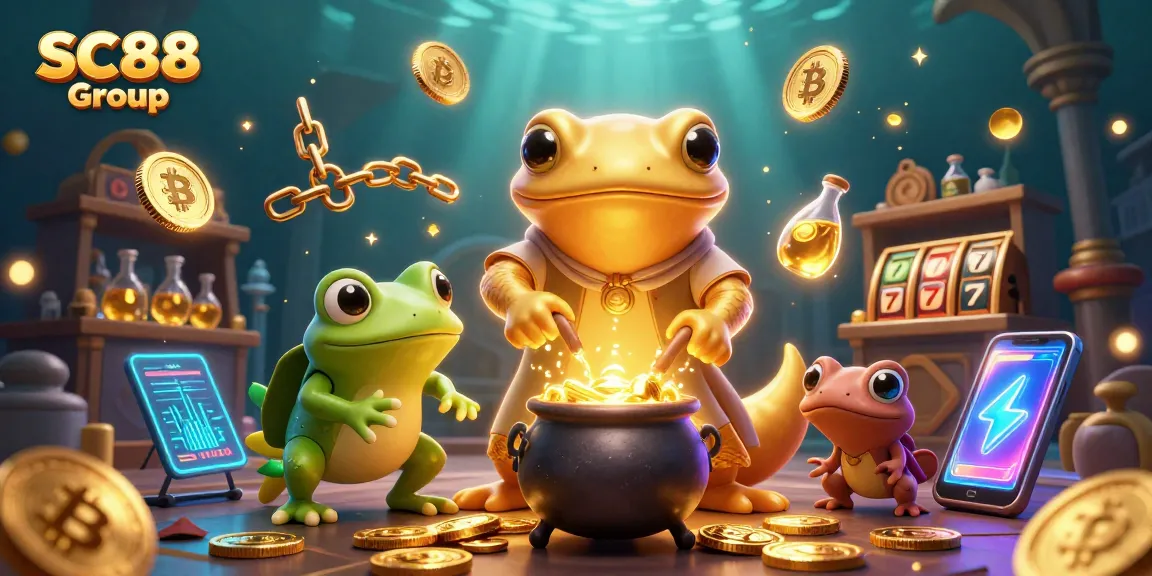 Engage with SC88 Group as a golden salamander alchemist creates wealth through thrilling casino magic.