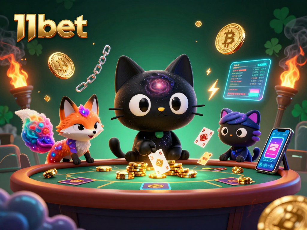 Play to win with 11bet in a vibrant cosmic casino scene featuring exciting game elements.