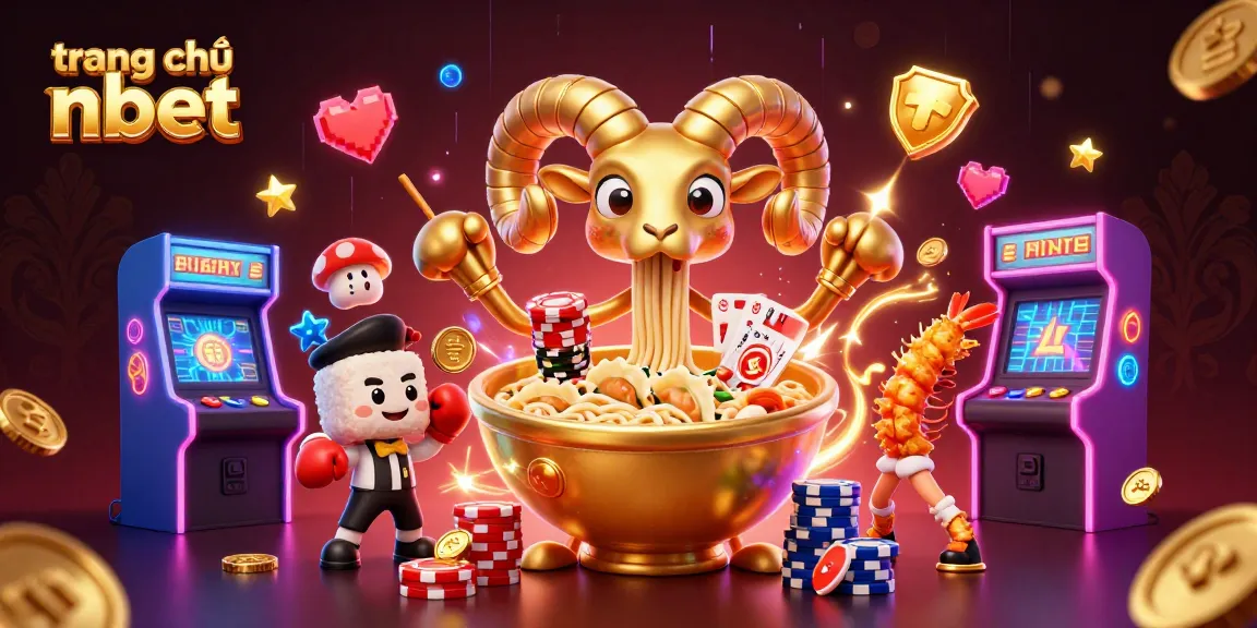 Engage with the dynamic world of trang chủ nbet featuring a lively 3D illustration of casino-themed characters.