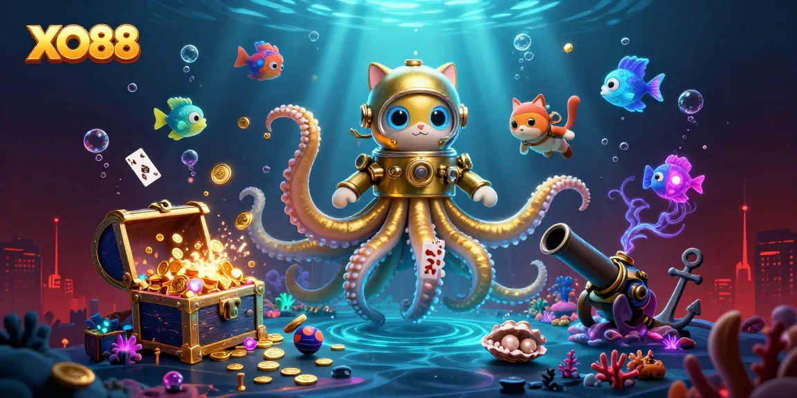 Experience thrilling play at XO88 with an epic sea adventure featuring gold treasures and bioluminescent creatures.