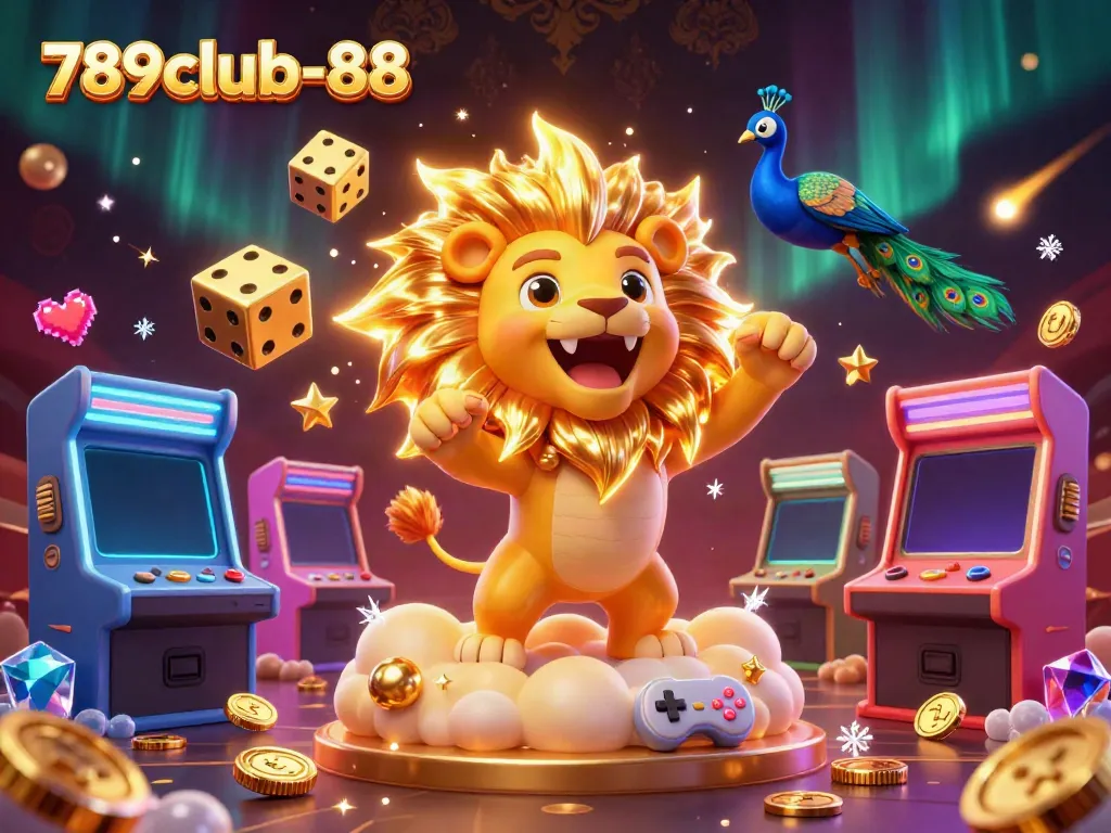 Experience the excitement of 789club-88 with an ultra-detailed casino illustration showcasing vibrant characters and gaming elements.