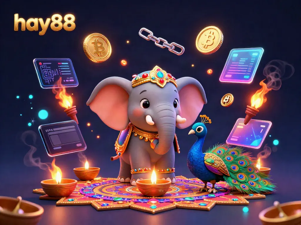 Experience top-tier gaming at hay88 with vibrant 3D casino elements and dynamic crypto visuals.