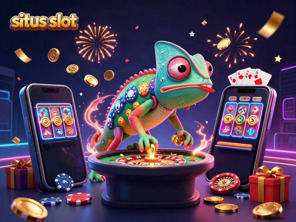 Engage with situs slot and spin through vibrant, colorful casino games highlighted by animated characters.