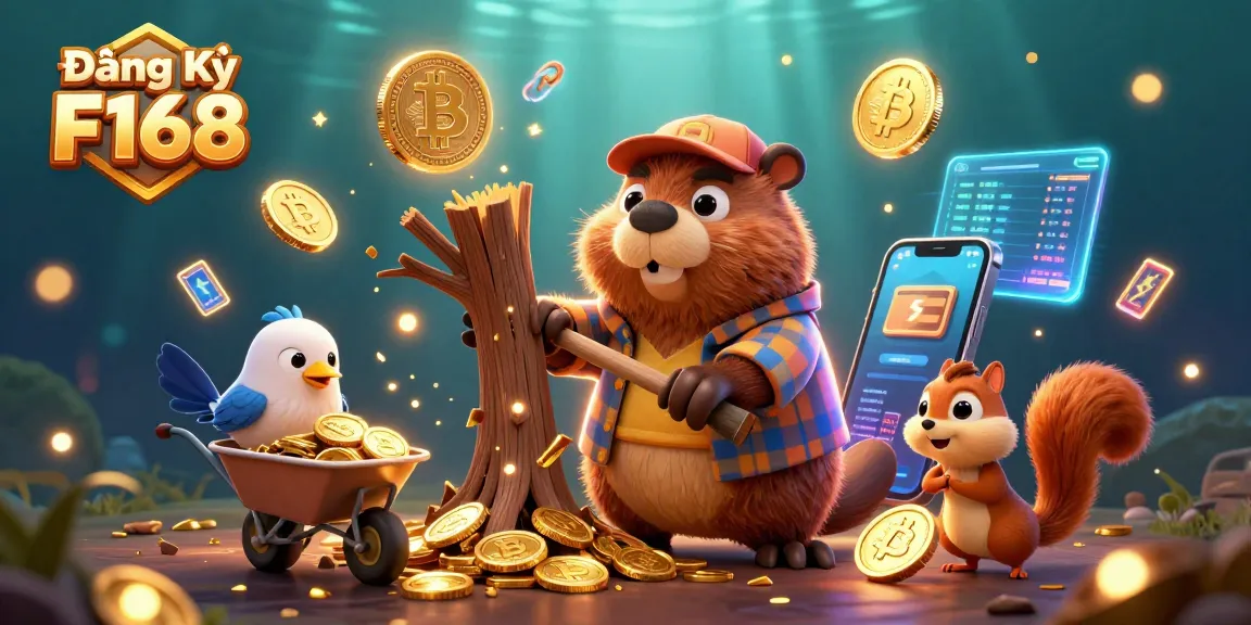 Join the fun at Đăng Ký F168 with vibrant 3D characters cheering for jackpot wins!