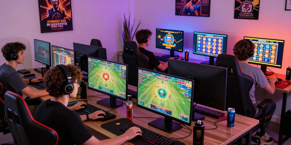 Online gaming excitement at https://bl555.solutions/ featuring engaged players and vibrant game screens.