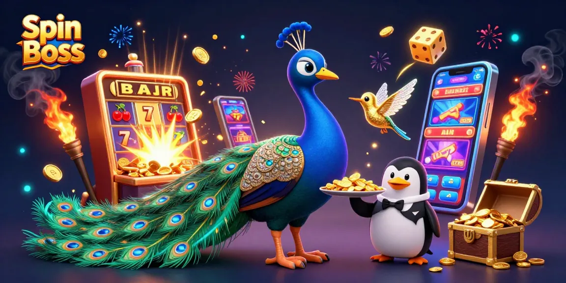 Experience thrill at Spin Boss with a vibrant slot jackpot scene filled with excitement and gold.