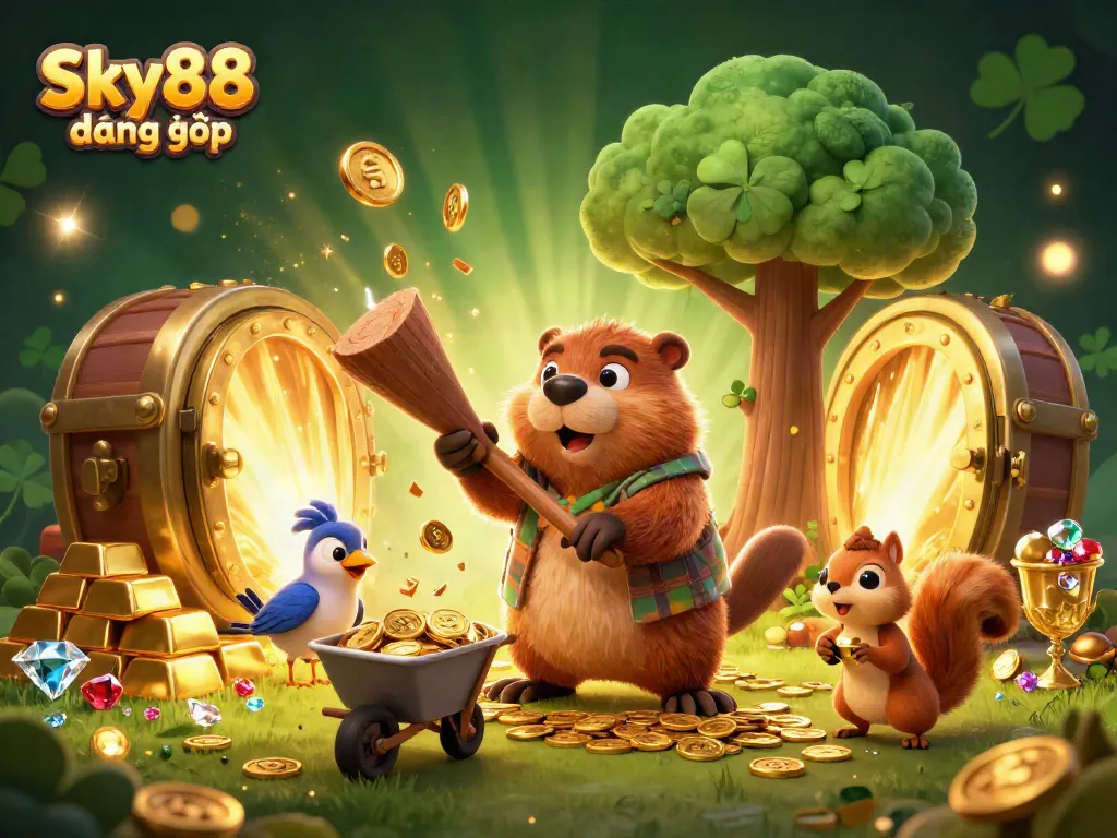 Engage in winning strategies at Sky88 đăng nhập with vibrant 3D action illustration capturing casino excitement.
