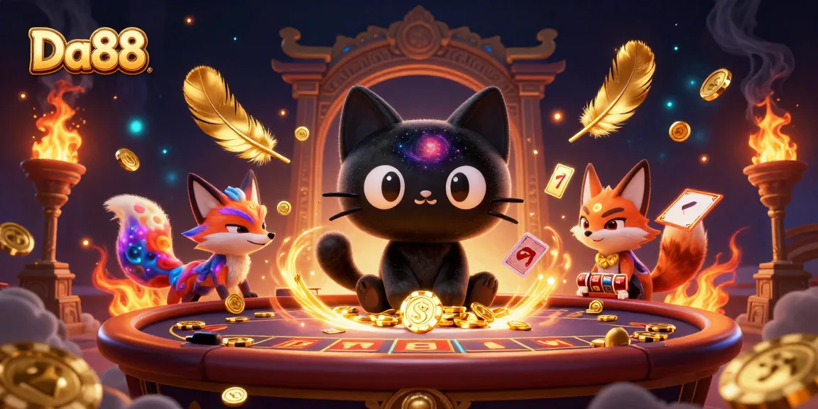 Experience the magic of Da88 at a cosmic casino with vibrant characters and dynamic gameplay.