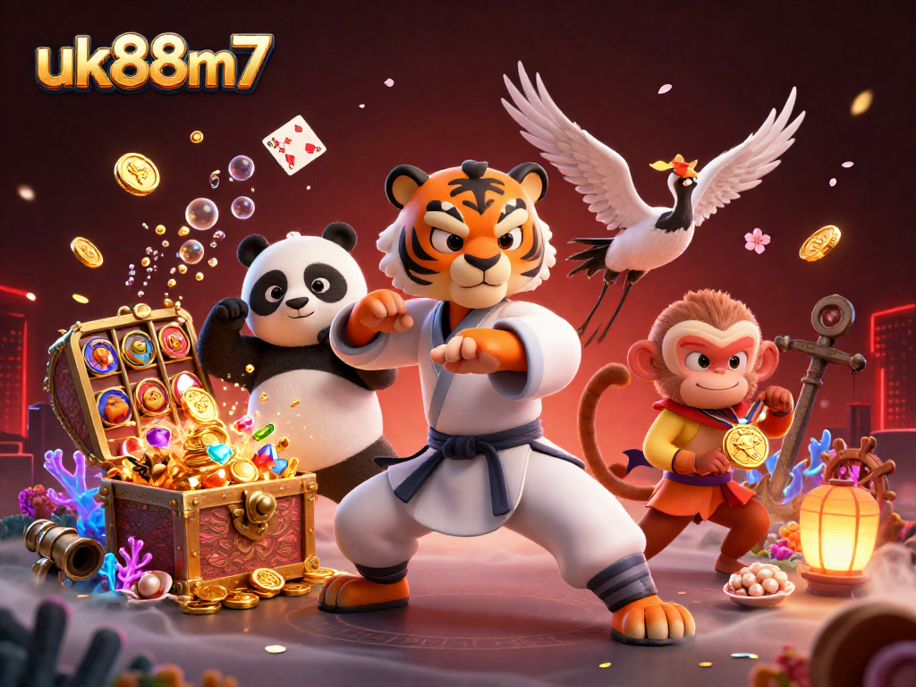 Experience the thrill with uk88m7 as masterful characters embody the excitement of online gambling.