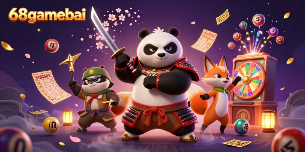 Engage with exciting games at 68gamebai, featuring a vibrant casino scene with colorful elements.