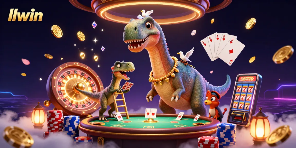 Experience thrilling gaming action at llwin with 3D characters and vibrant casino elements.