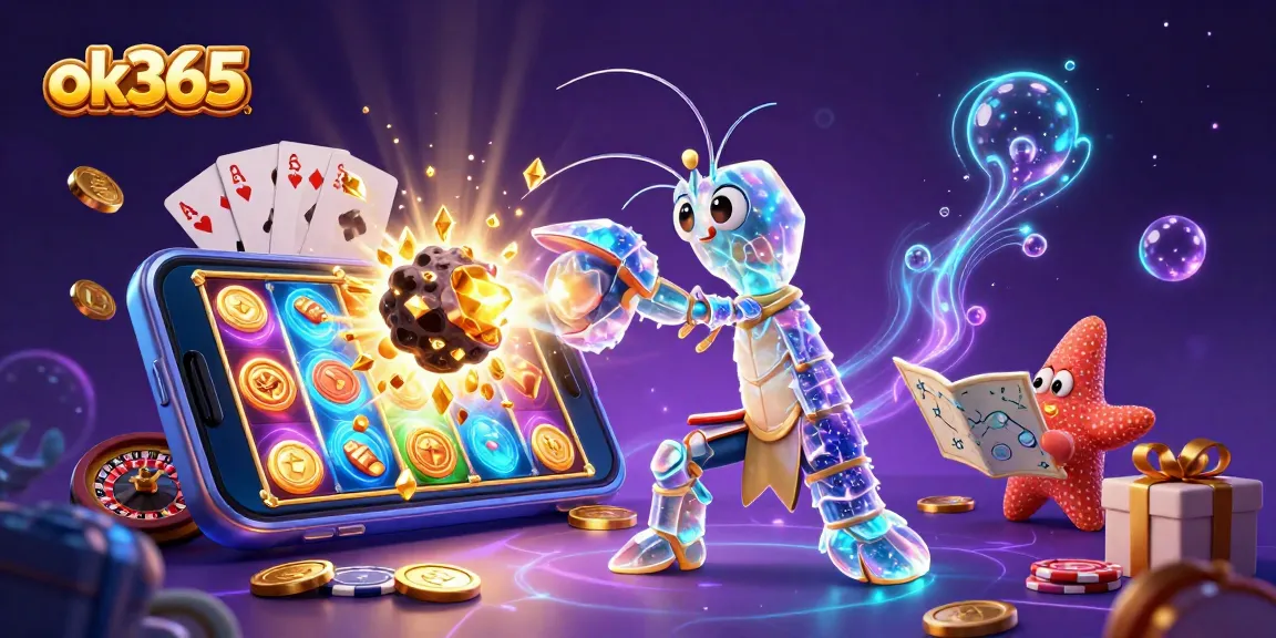 Experience exciting gaming at ok365 with galactic characters and vibrant casino elements.
