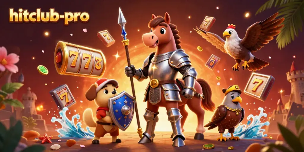 Enjoy dynamic gaming scenes with hitclub-pro's immersive online slots experience featuring engaging characters and symbols.