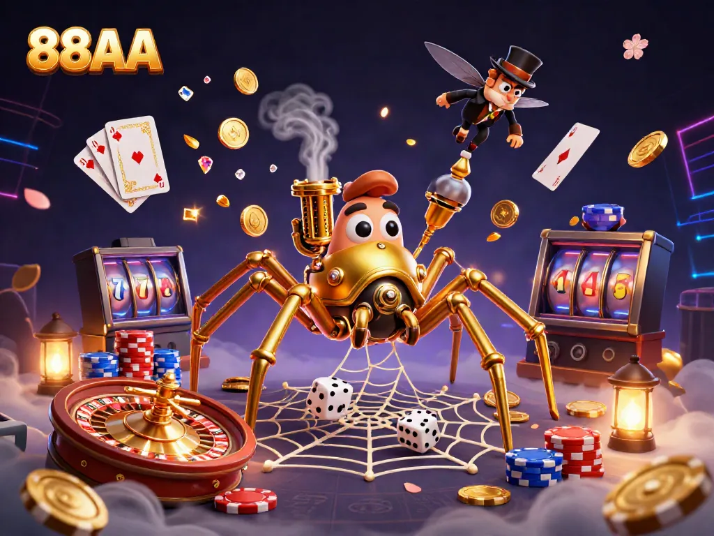 Experience thrilling casino action at 88AA with vibrant games, steampunk elements, and winning opportunities.