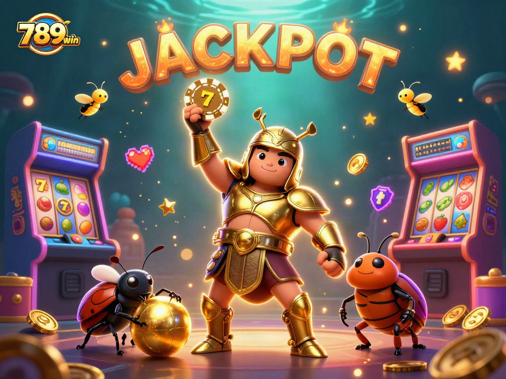 Experience thrilling wins with 789win in this vibrant, dynamic casino scene filled with excitement and bright visuals.
