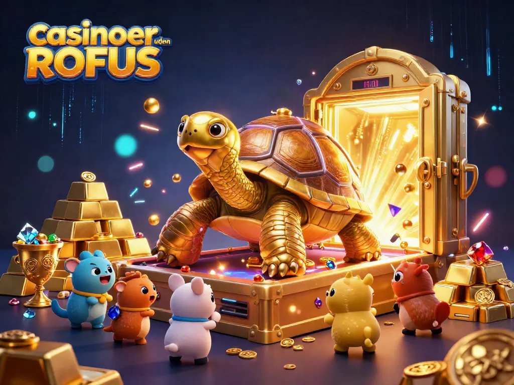 Experience thrilling gameplay at casinoer uden ROFUS with a vibrant, animated scene of fantasy characters and treasure.