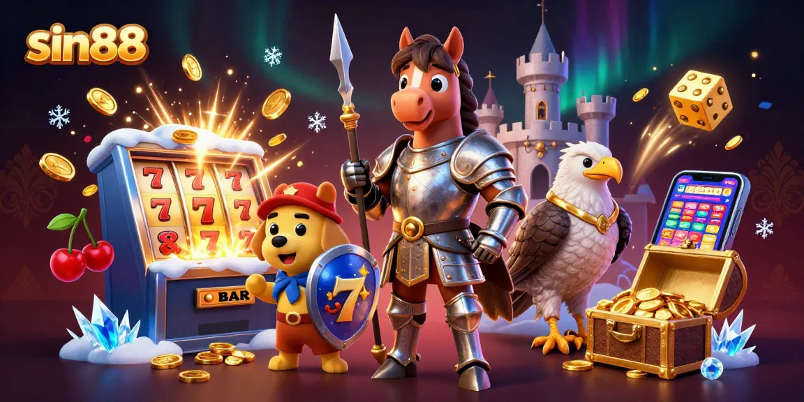 Spin jackpots with sin88 at a 3D casino featuring thrilling characters and vibrant gaming elements.