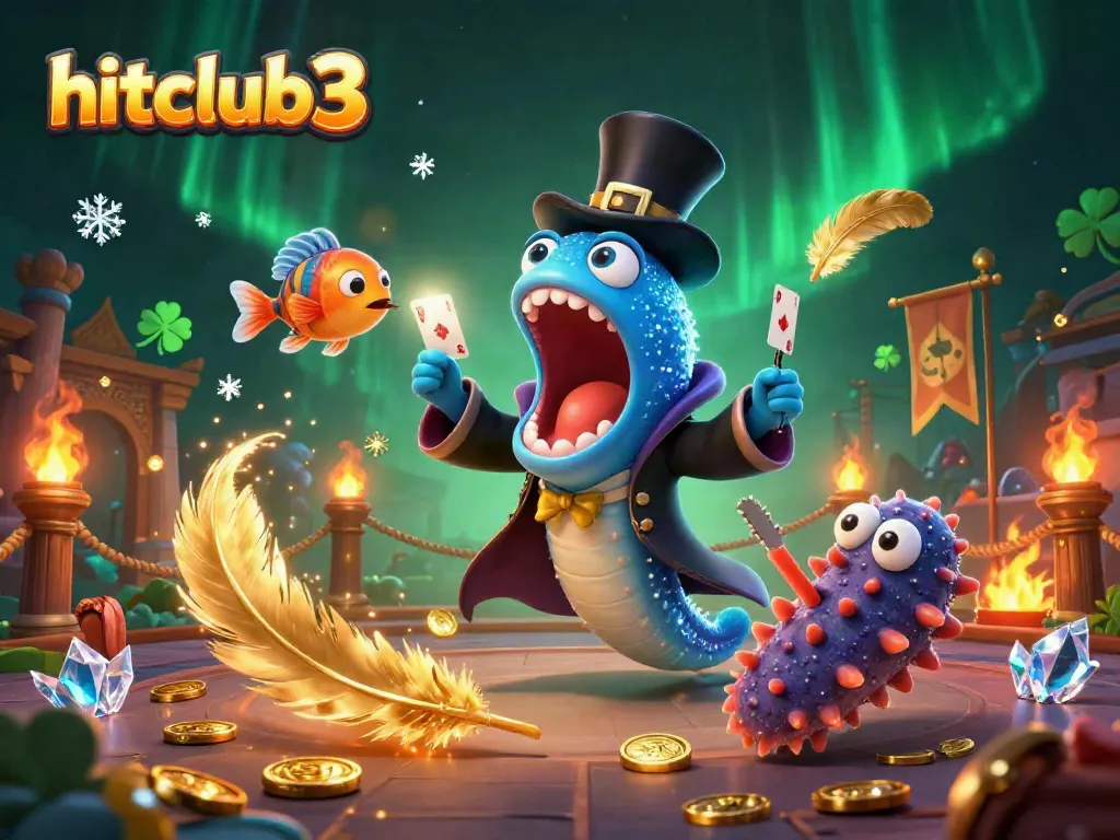 Experience exciting card tricks in the magical realm of hitclub3, featuring creative sea creatures!
