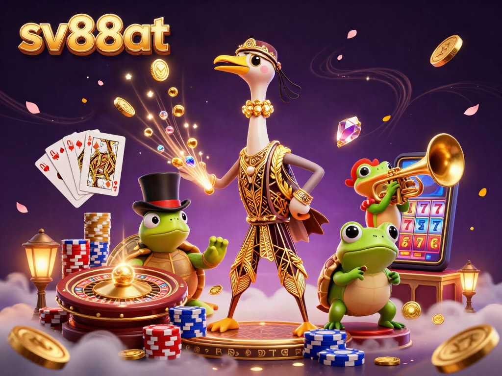 Spin with sv88at at a vibrant speakeasy, featuring characters in a rich casino scene.