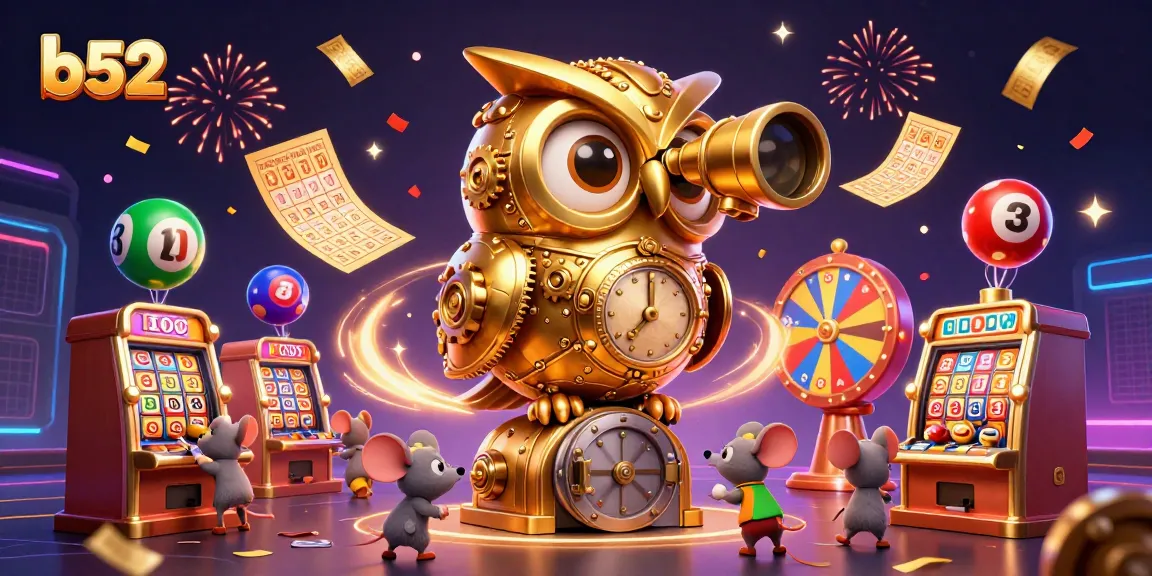 B52 players engage with vibrant games amidst a dynamic casino scene filled with excitement and winning opportunities.