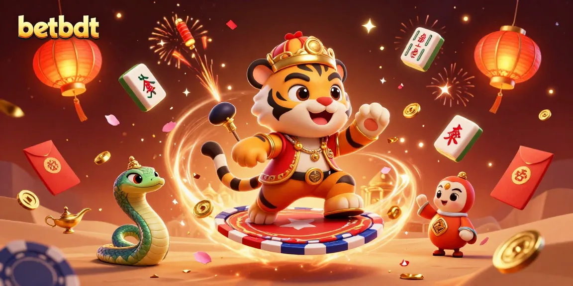 Experience the excitement of betbdt casino with a vibrant scene featuring a sultan, genie, and festive gambling elements.